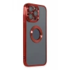 Apple iPhone 14 Pro Max Kılıf Slot Silikon - Kırmızı