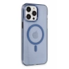Apple iPhone 14 Pro Max Kılıf Tron Şeffaf Magsafe Kapak - Mavi