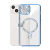 Apple iPhone 15 Kılıf Joke Simli Magneticsafe Kılıf - Mavi