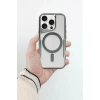 Apple iPhone 15 Pro Kılıf Boyi Magsafe Silikon Kapak - Derin Mor