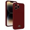 Apple iPhone 15 Pro Kılıf Kelvin Kartvizitli Silikon - Bordo