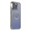 Apple iPhone 15 Pro Kılıf Slot Silikon - Gümüş