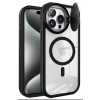 Apple iPhone 15 Pro Kılıf Teleskop Lens Magsafe Silikon Kapak - Siyah