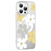 Apple iPhone 15 Pro Max Floral Magsafe Kapak - Sarı