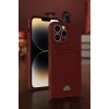 Apple iPhone 15 Pro Max Kılıf Kelvin Kartvizitli Silikon - Bordo