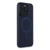 Apple iPhone 15 Pro Max Kılıf Lodos Magneticsafe Mat Kapak - Mavi