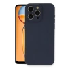 Apple iPhone 15 Pro Max Kılıf Nano içi Kadife Silikon - Lacivert