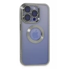 Apple iPhone 15 Pro Max Kılıf Slot Silikon - Gümüş