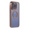 Apple iPhone 15 Pro Max Kılıf Slot Silikon - Rose Gold