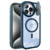 Apple iPhone 15 Pro Max Kılıf Teleskop Lens Magsafe Silikon Kapak - Lacivert