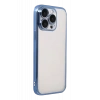 Apple iPhone 15 Pro Max Lensli Silikon - Açık Mavi