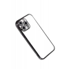 Apple iPhone 15 Pro Max Lensli Silikon - Siyah