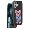 Apple iPhone 16 Cute Desenli Kapak - Siyah