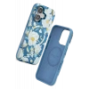 Apple iPhone 16 Flower Series Magsafe Kapak - Mavi