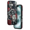 Apple iPhone 16 Flower Series Magsafe Kapak - Siyah