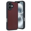Apple iPhone 16 Kılıf Aras Deri Kapak - Bordo