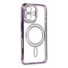 Apple iPhone 16 Kılıf Joke Simli Magneticsafe Kılıf - Derin Mor