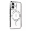 Apple iPhone 16 Kılıf Joke Simli Magneticsafe Kılıf - Gri