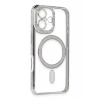 Apple iPhone 16 Kılıf Joke Simli Magneticsafe Kılıf - Gümüş