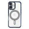 Apple iPhone 16 Kılıf Joke Simli Magneticsafe Kılıf - Lacivert