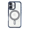 Apple iPhone 16 Kılıf Joke Simli Magneticsafe Kılıf - Lacivert