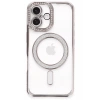 Apple iPhone 16 Kılıf Joke Simli Magneticsafe Kılıf - Pembe