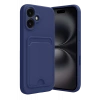 Apple iPhone 16 Kılıf Kelvin Kartvizitli Silikon - Lacivert