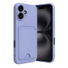 Apple iPhone 16 Kılıf Kelvin Kartvizitli Silikon - Lila