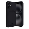 Apple iPhone 16 Kılıf Kelvin Kartvizitli Silikon - Siyah