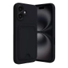 Apple iPhone 16 Kılıf Kelvin Kartvizitli Silikon - Siyah