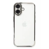 Apple iPhone 16 Kılıf Lensli Silikon - Gümüş