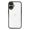 Apple iPhone 16 Kılıf Lensli Silikon - Siyah