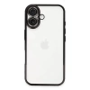 Apple iPhone 16 Kılıf Lensli Silikon - Siyah