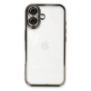 Apple iPhone 16 Kılıf Lensli Silikon - Titanyum Gri