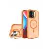Apple iPhone 16 Plus Flet Lens Magsafe Kapak - Turuncu