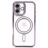Apple iPhone 16 Plus Kılıf Joke Simli Magneticsafe Kılıf - Derin Mor