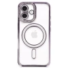 Apple iPhone 16 Plus Kılıf Joke Simli Magneticsafe Kılıf - Derin Mor