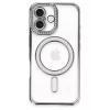 Apple iPhone 16 Plus Kılıf Joke Simli Magneticsafe Kılıf - Gri