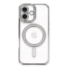 Apple iPhone 16 Plus Kılıf Joke Simli Magneticsafe Kılıf - Gümüş