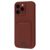 Apple iPhone 16 Plus Kılıf Kelvin Kartvizitli Silikon - Bordo