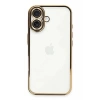 Apple iPhone 16 Plus Kılıf Lensli Silikon - Gold
