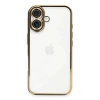 Apple iPhone 16 Plus Kılıf Lensli Silikon - Gold