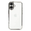 Apple iPhone 16 Plus Kılıf Lensli Silikon - Gümüş