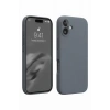Apple iPhone 16 Plus Kılıf Nano içi Kadife Silikon - Gri