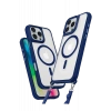Apple iPhone 16 Pro Kılıf Enka Magsafe Silikon Kılıf - Lacivert
