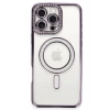 Apple iPhone 16 Pro Kılıf Joke Simli Magneticsafe Kılıf - Derin Mor