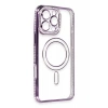 Apple iPhone 16 Pro Kılıf Joke Simli Magneticsafe Kılıf - Derin Mor