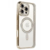 Apple iPhone 16 Pro Kılıf Joke Simli Magneticsafe Kılıf - Gold