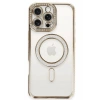 Apple iPhone 16 Pro Kılıf Joke Simli Magneticsafe Kılıf - Gold