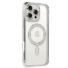 Apple iPhone 16 Pro Kılıf Joke Simli Magneticsafe Kılıf - Gümüş